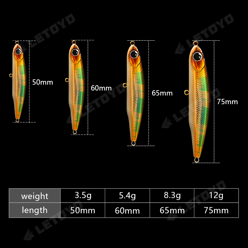 LETOYO Sinking Potlood 17g 12g - Fishing Lure Spinnerbait recensie en prijs